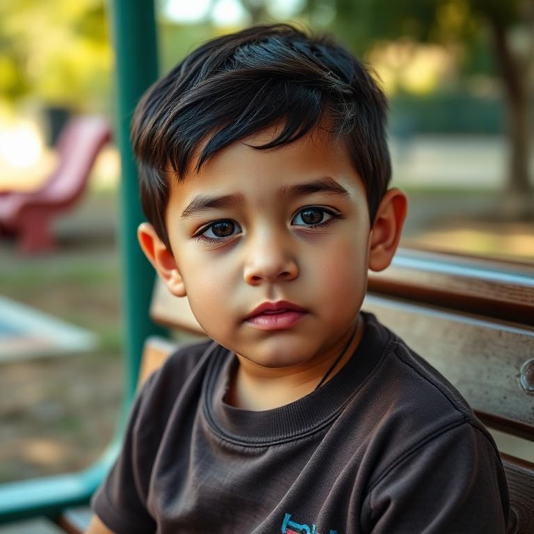 Portrait representing Leo, age 5