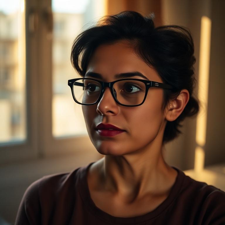 Portrait representing Maria, age 35