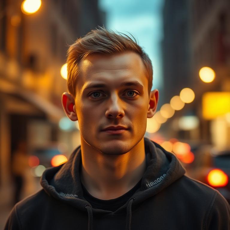 Portrait representing Tim, age 24